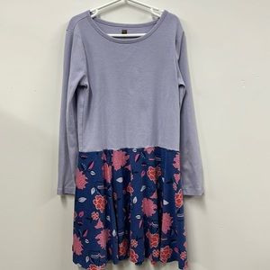 Tea collection purple long sleeve floral dress 10